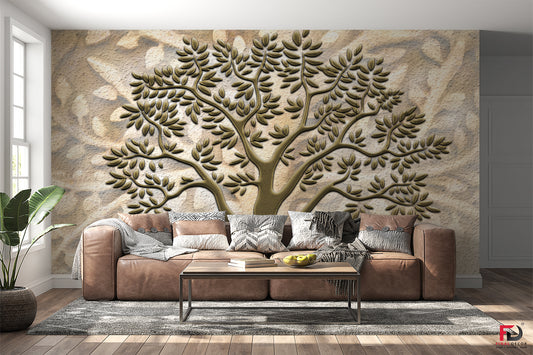 3D Design Beautiful Tree Art Wallpaper