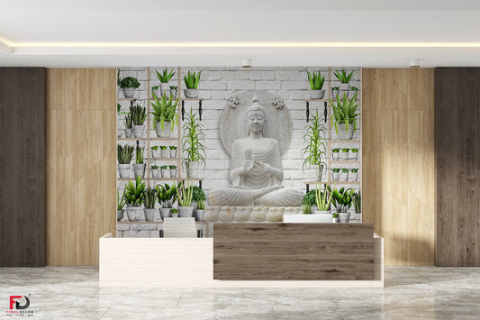 Decorative Buddha Design Wallpaper