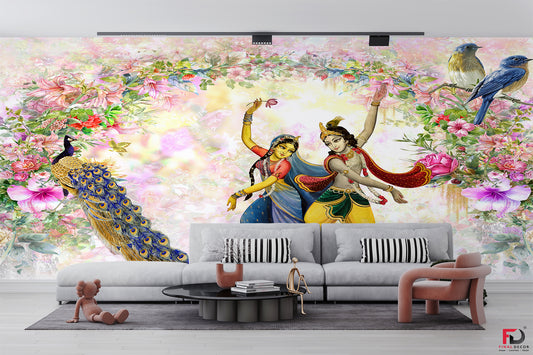 3D Radha Krishna Wallpaper