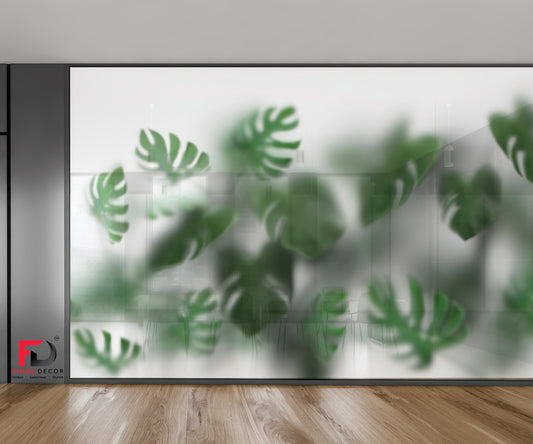 Leaves Pattern Oneway Glass Films for Offices