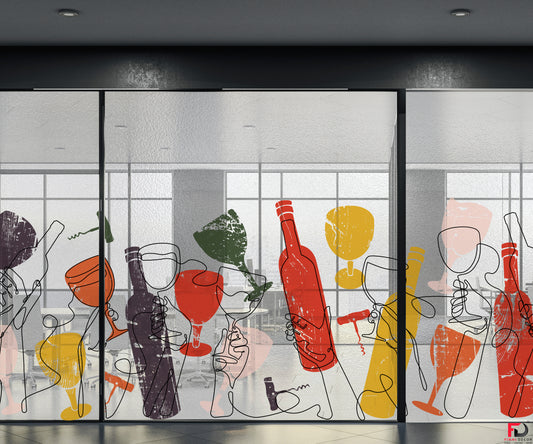 Glass Artistry Bottle & Glass Inspired Office Decor Films