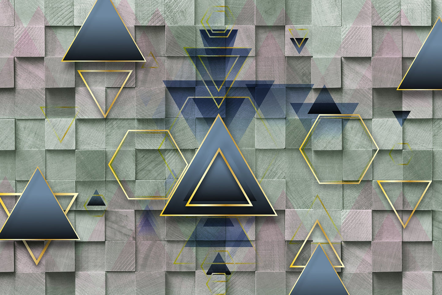 3D Triangles Abstract Wallpaper