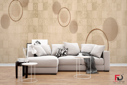 3D Barcelo Light Brown Wallpaper