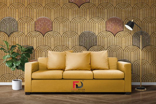 3D Brown Wood Texture Wallpaper