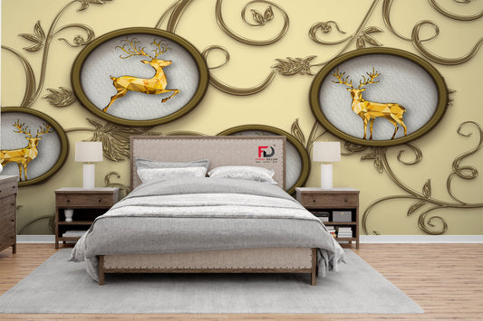 Circular Design with Inside Deer